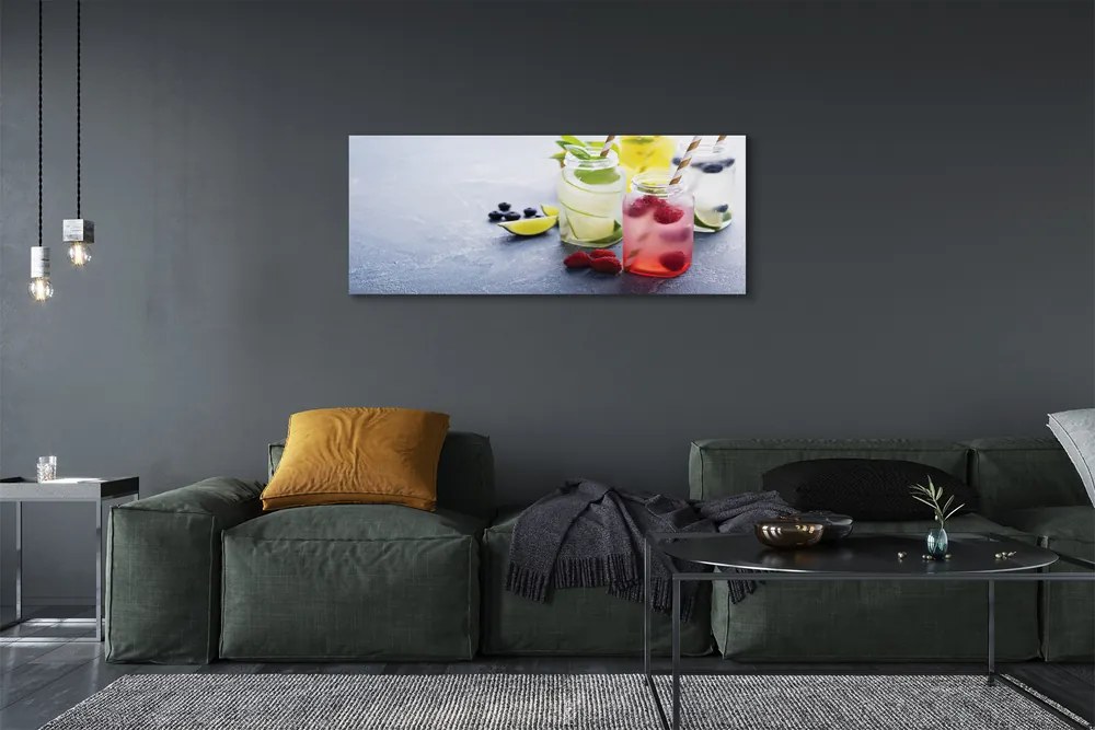 Obraz canvas na ścianę Orzeźwiający Miks Cytrusowo-Malinowy