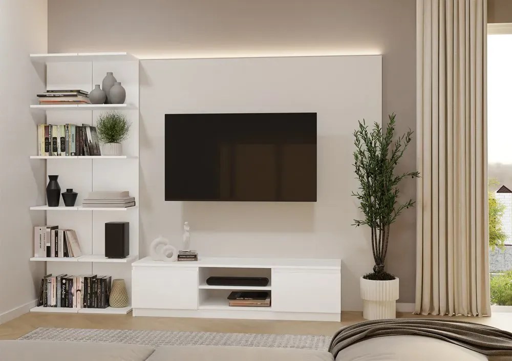 Biały otwarty regał H8-W13