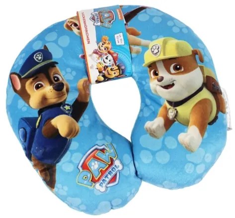 Poduszka podróżna PAW PATROL 30x30 cm, niebieska