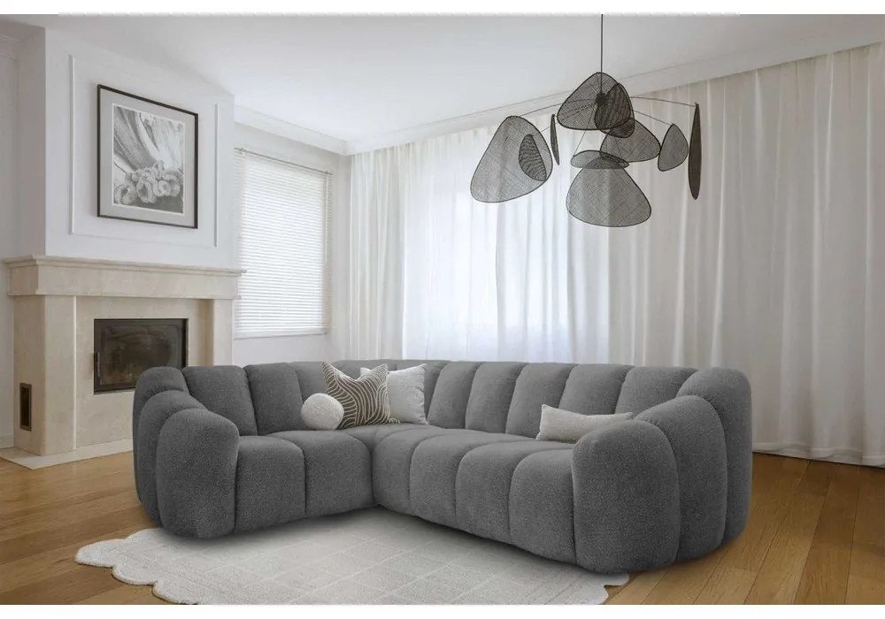 Szary narożnik (lewostronny/w kształcie litery L) Shell – Miuform