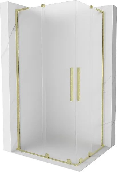 Mexen Velar L Duo kabina prysznicowa rozsuwana 100 x 90 cm, szron, złota szczotkowana - 871-100-090-02-33-55