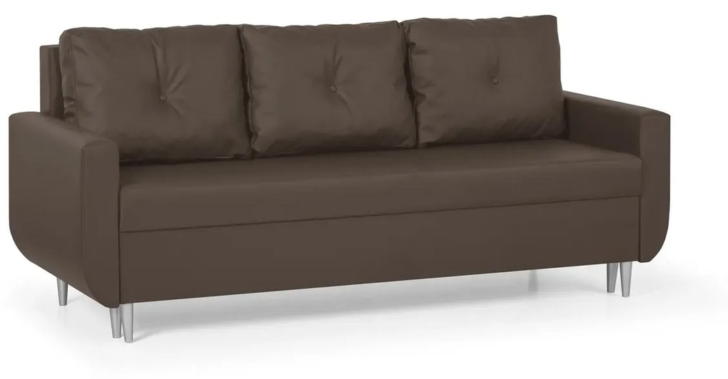 Kanapa sofa 3 os z funkcją spania RED Brązowy