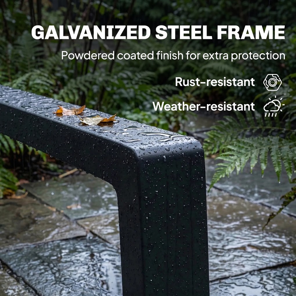 Outsunny Składany leżak ogrodowy z wysuwanym podnóżkiem, 5-stopniowa regulacja oparcia, oddychający | Aosom PL