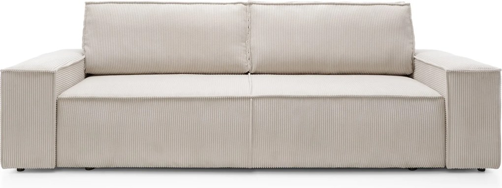 Masseno Sofa ZING z funkcją spania i pojemnikiem na pościel, Rozkładana sofa - Beżowy, POSO 02