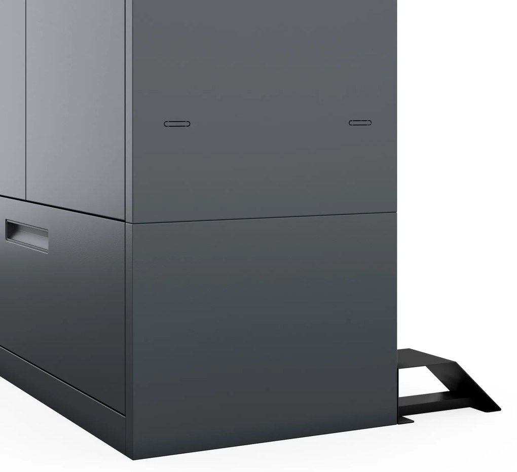 Megan Antracytowy - szuflada pojedyncza 185 cm