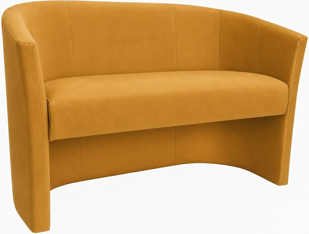 Sofa CLUB tapicerowana : Kolor tkaniny - VELVET - MG15, Typ tkaniny - Velvet