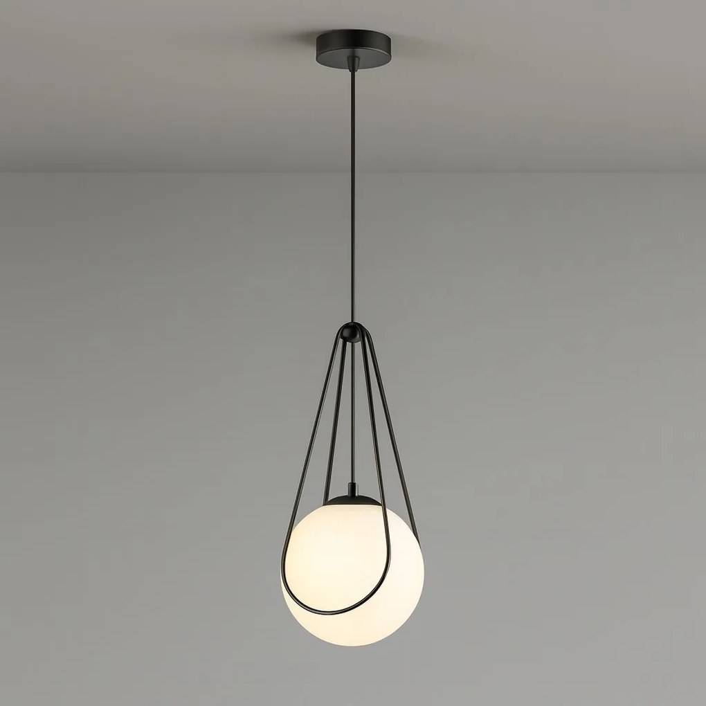 LAMPA SUFITOWA WISZĄCA APP1792-1CP 20cm Czarna