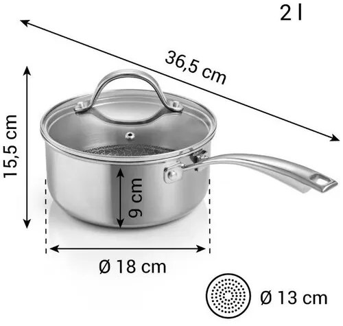 Tescoma Rondel z pokrywkąSteelCRAFT, śr. 18 cm, 2 l