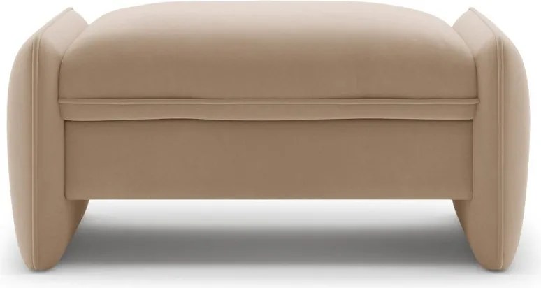 Brązowy aksamitny podnóżek Georgia – Micadoni