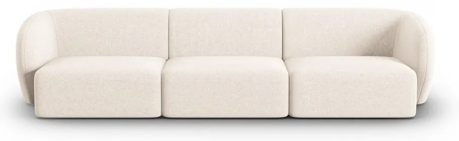 Beżowa sofa z tkaniny szenilowej 266 cm Paolo – Milo Casa
