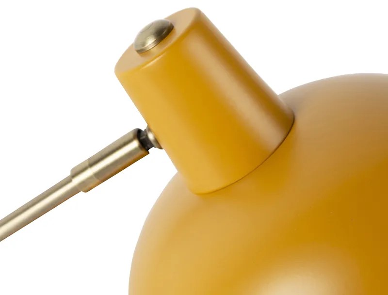 Lampa stołowa Retro żółta z brązem - Milou Nowoczesny Oswietlenie wewnetrzne