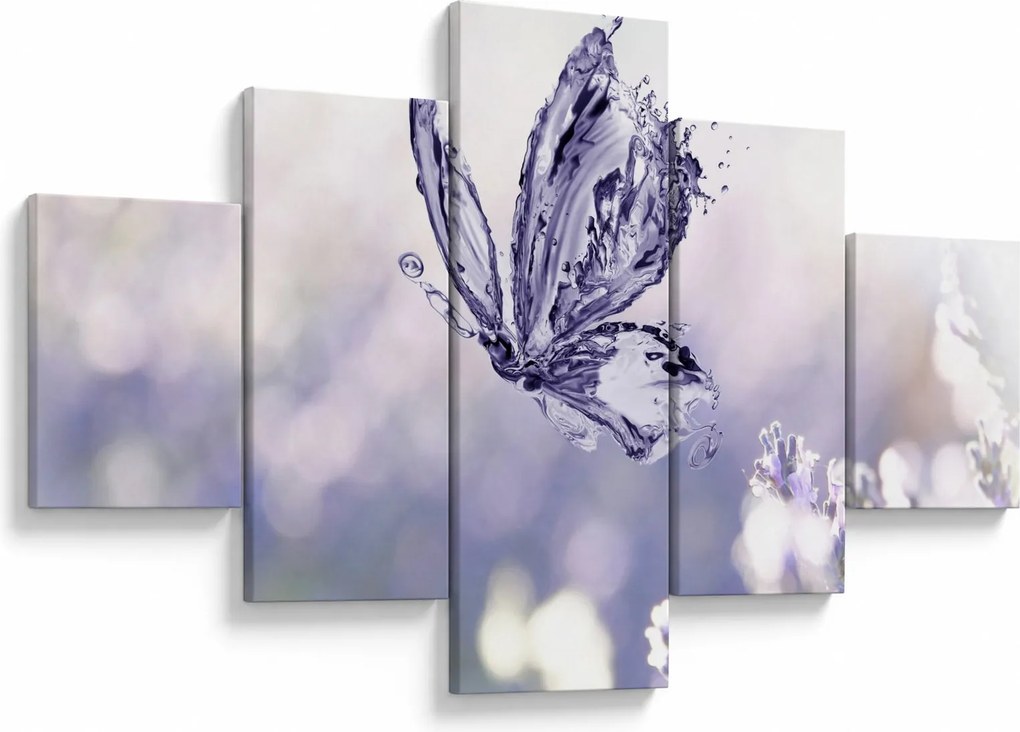 Obraz - Motyl i lawenda (125x70 cm)