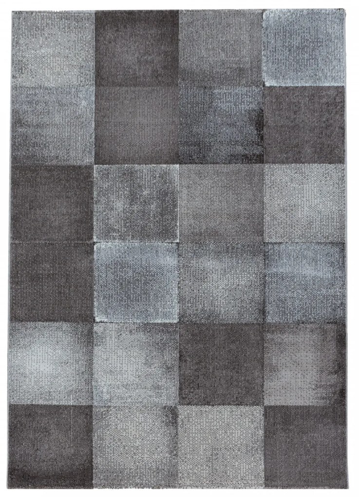 Dywan nowoczesny Costa kwadraty brązowy 80 cm x 250 cm