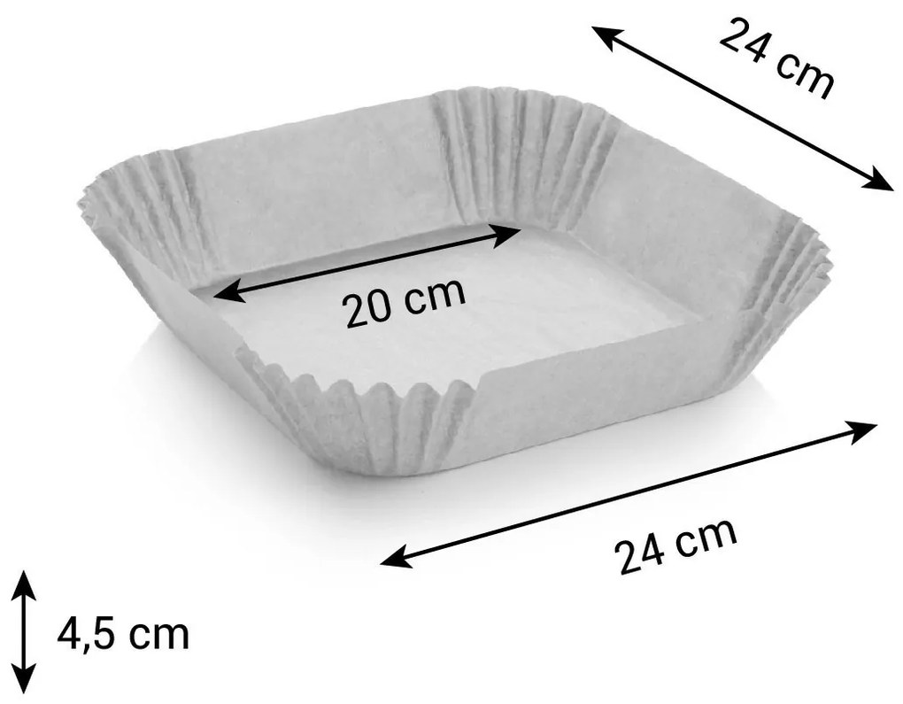 Tescoma Papierowa forma do frytkownicy kwadratowaDELÍCIA 20 x 20 cm, 50 szt., 20 x 20 cm