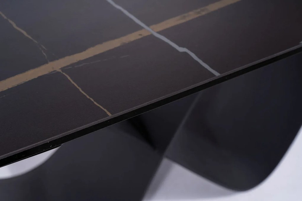 STÓŁ INFINITY CERAMIC CZARNY AZARIO BLACK/CZARNY MAT 160(240)X95 SIGNAL