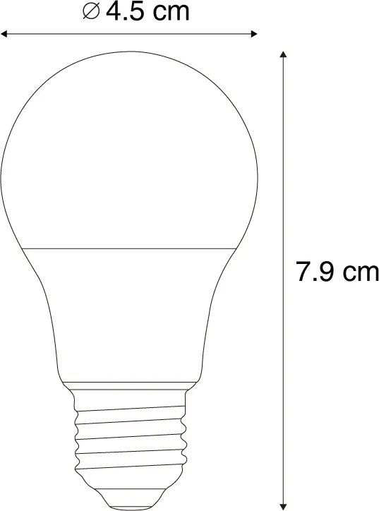 Zestaw 5 inteligentnych żarówek LED E27 z możliwością ściemniania P45 Opal 4,9 W 470 lm 2200–4000 K