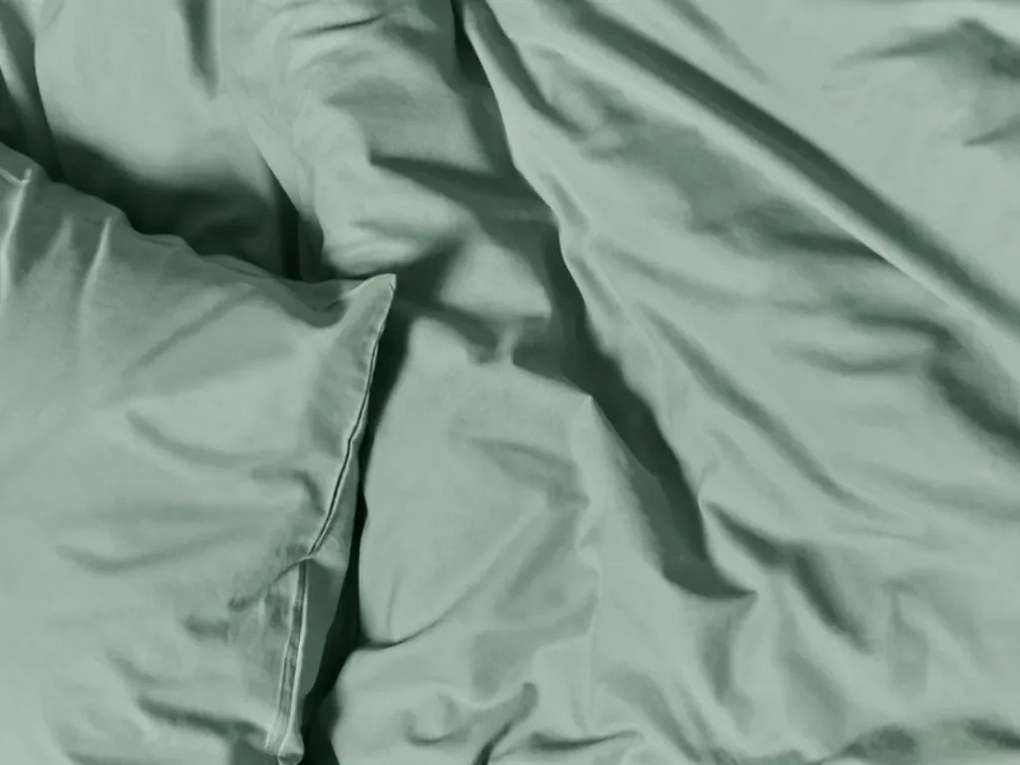 PrzytulneMieszkanie.pl PrzytulneMieszkanie.pl Bawełniana pościel CALMORA szałwiowa zieleń Rozmiar pościeli: 2 szt 70 x 90 cm | 200 x 220 cm