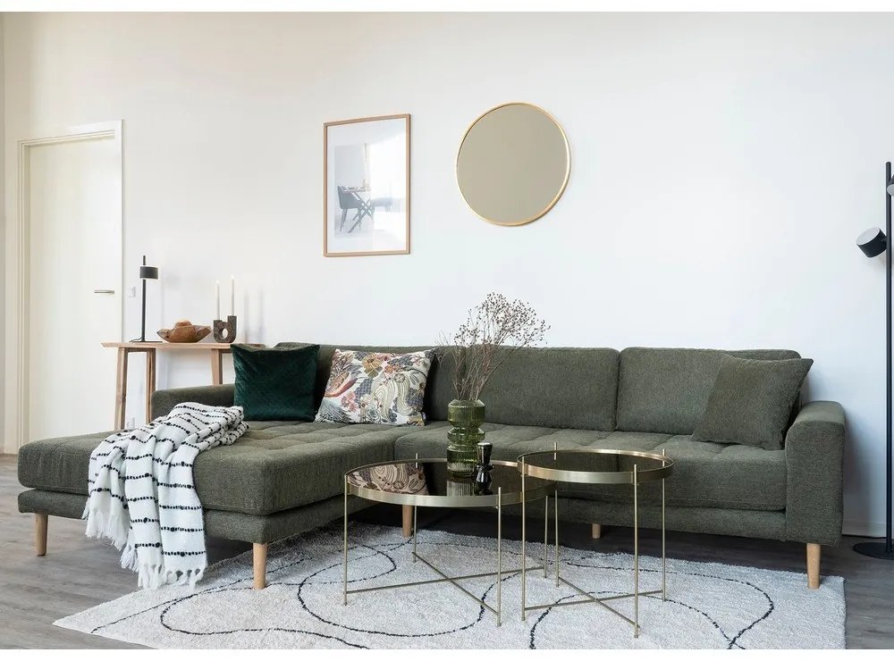 Okrągły stolik w kolorze złotym ø 48 cm Venezia – House Nordic