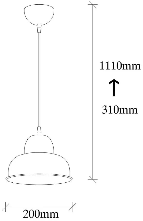 Lampa wisząca w kolorze złota z metalowym kloszem ø 20 cm Berceste – Opviq lights