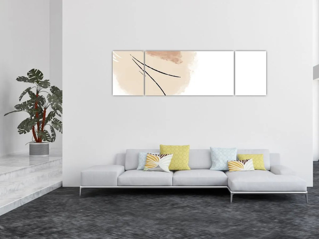 Obraz - Biała abstrakcja (170x50 cm)