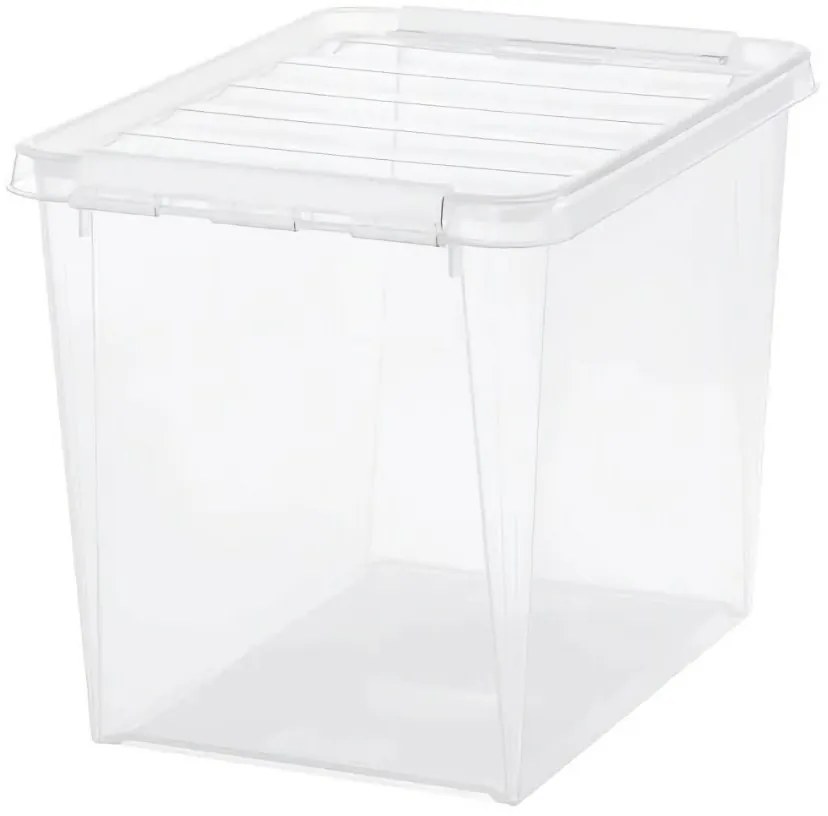 SmartStore Pojemnik z białymi zatrzaskami Classic,25 l, 25 l