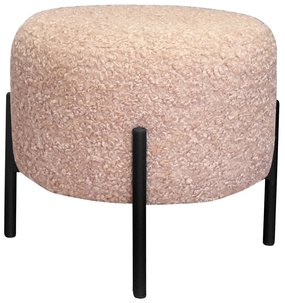 Pufa OLA LOFT ławka podnóżek metal czarny Rolf2