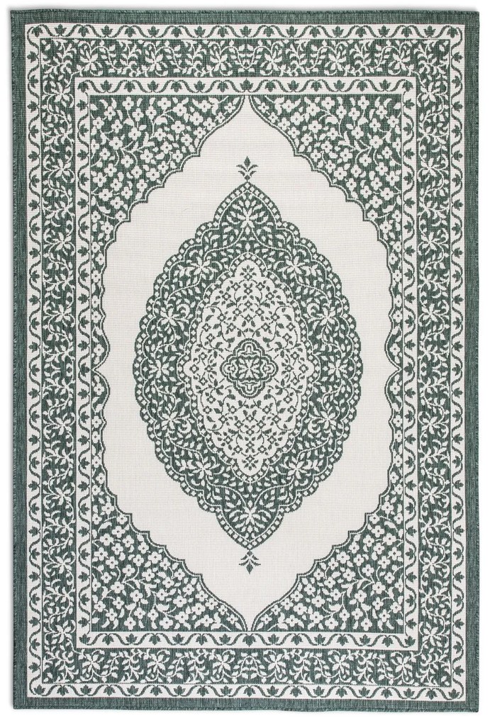 Dywan dwustronny zewnętrzny Gemini Alladyn zielono-kremowy 200 cm x 290 cm