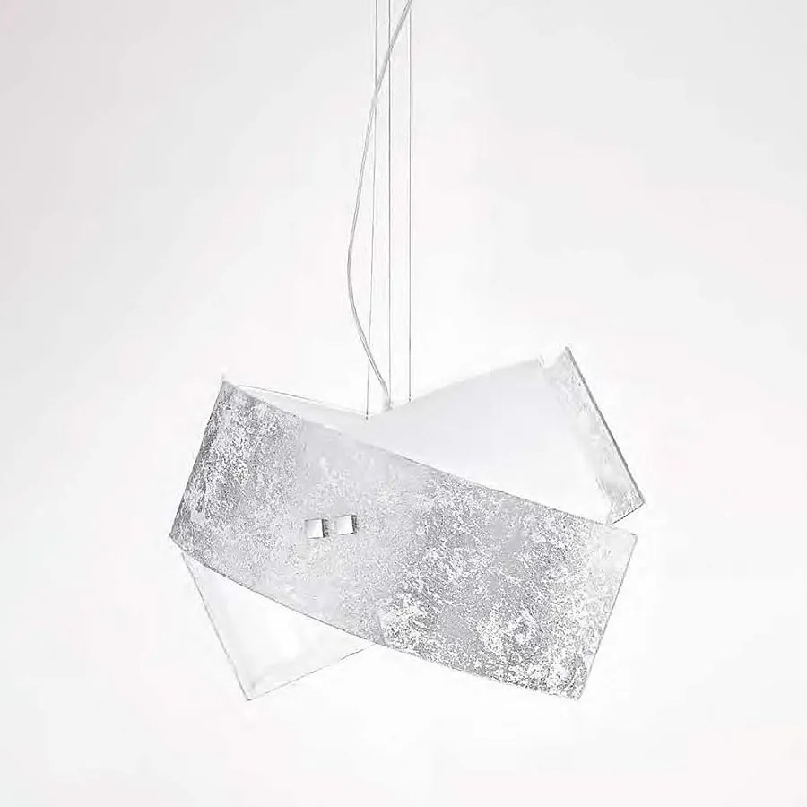 Camilla - Lampa wisząca srebrna 2XE27 max 2X70W IP20 - Lampa sufitowa o nowoczesnym designie z aluminium - Gniazdo E27