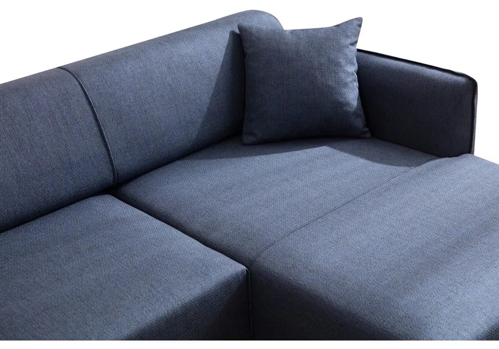 Niebieska sofa narożna Belissimo, prawy narożnik – Balcab Home