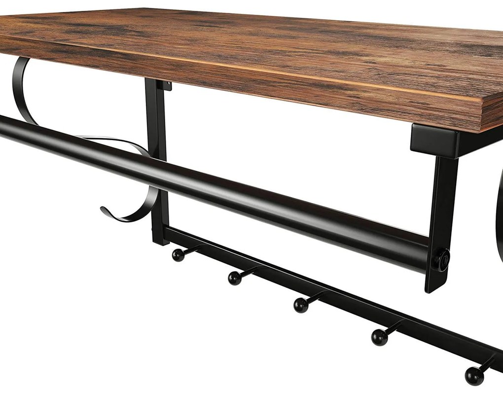 Wieszak ścienny TAYLOR, brązowy