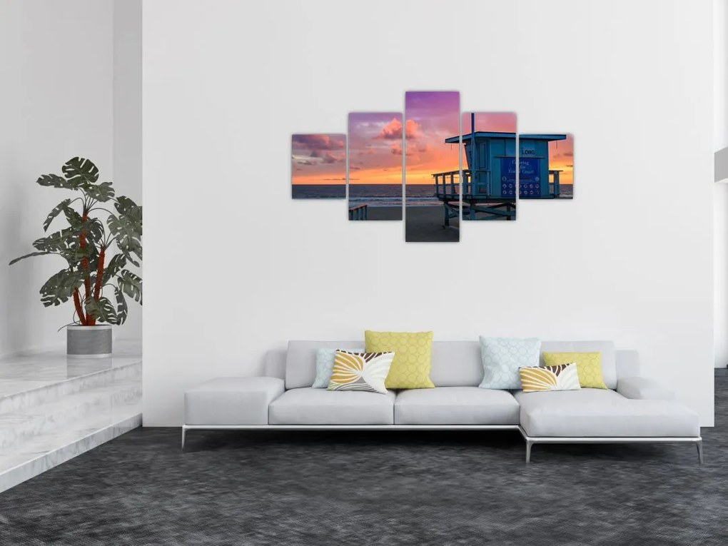 Obraz z plaży Santa Monica (125x70 cm)