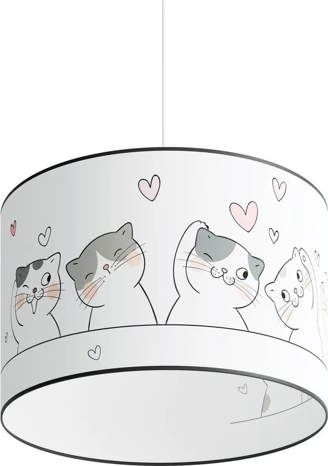 Biała lampa dziecięca Puss – Sollux