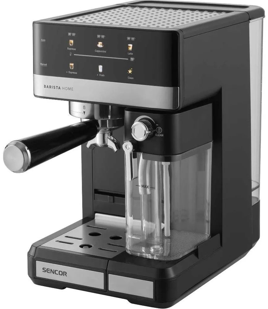 Sencor - Ekspres kolbowy do espresso 1350W/230V czarny/matowy chrom