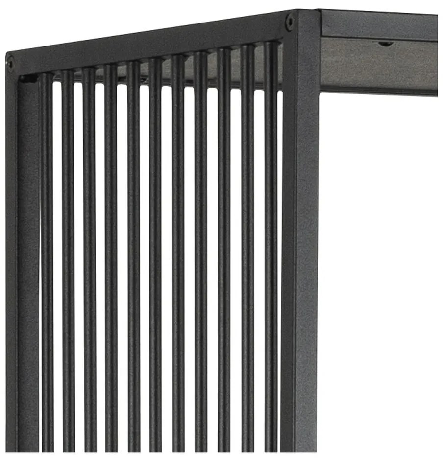Czarny regał w dekorze kamienia 85x185 cm Strington – Actona