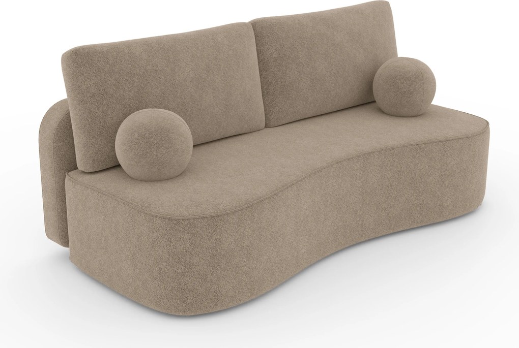 Masseno Sofa ROTONDO z funkcją spania i pojemnikiem na pościel - Beżowy - ANTHOLOGY 4