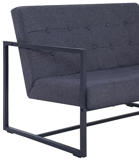 Dwuosobowa grafitowa sofa - Aparro