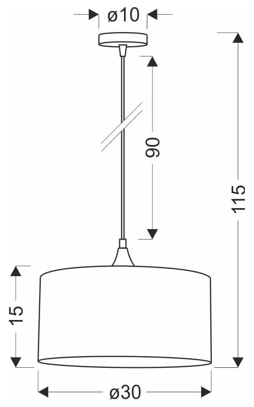 Morska lampa wisząca z tekstylnym kloszem ø 30 cm Maloto – Candellux Lighting