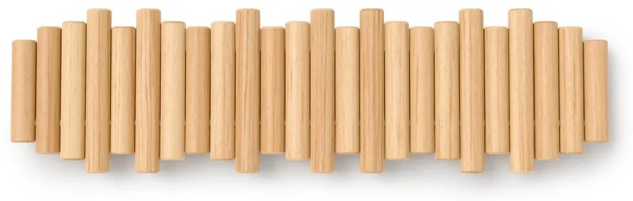 Wieszak ścienny z litego drewna sosnowego w naturalnym kolorze 61 cm Picket – Umbra