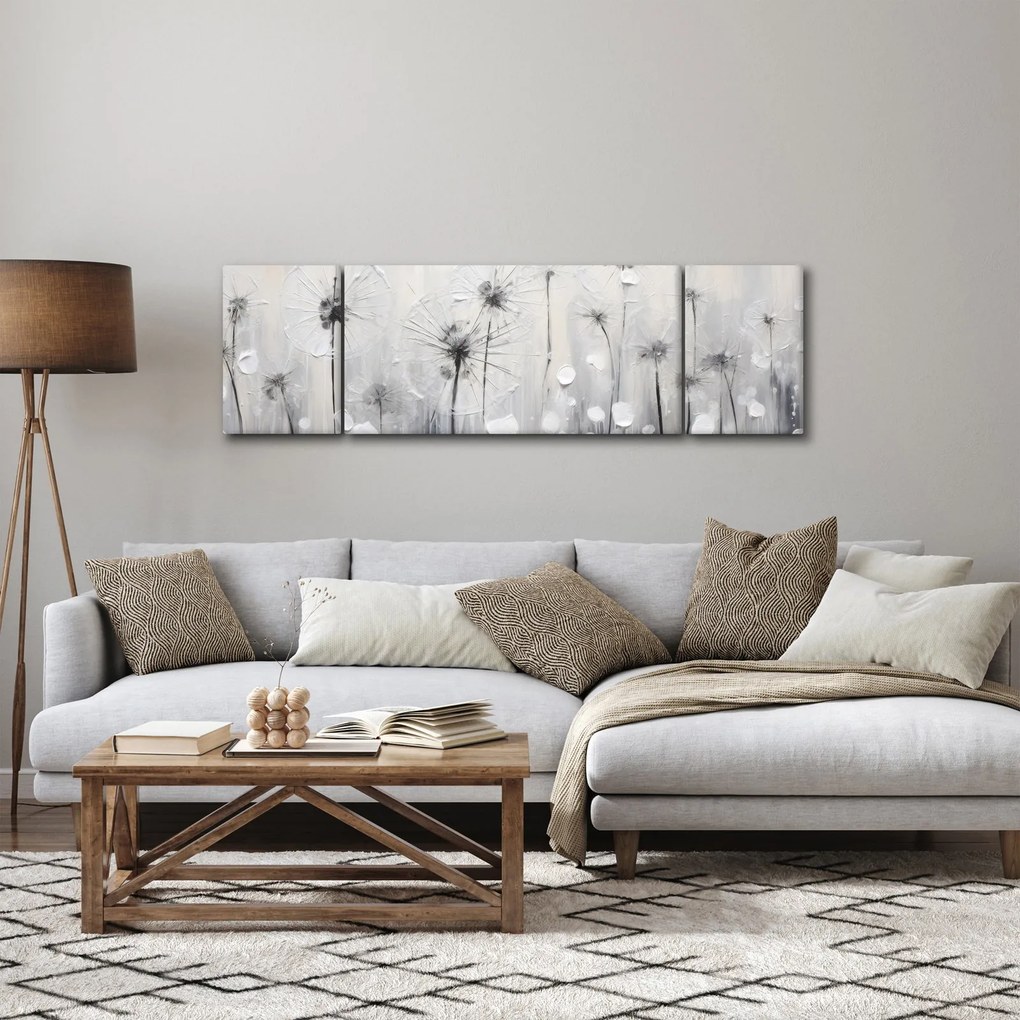 Obraz - Mlecze, malarstwo (170x50 cm)