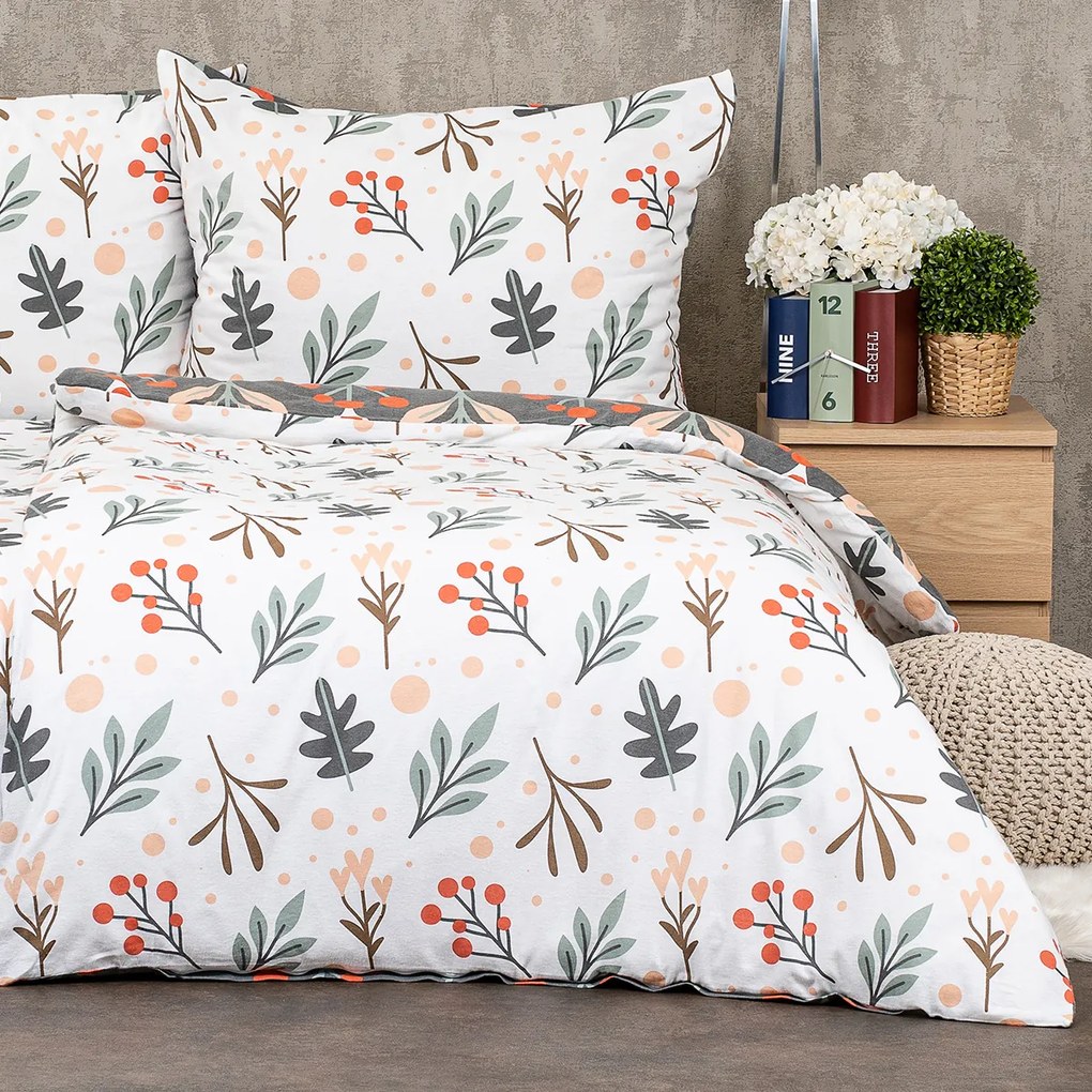 4Home Pościel flanelowa Winter nature, 140 x 200 cm, 70 x 90 cm