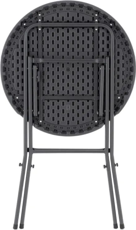 Składany wysoki stolik - szary 110 cm