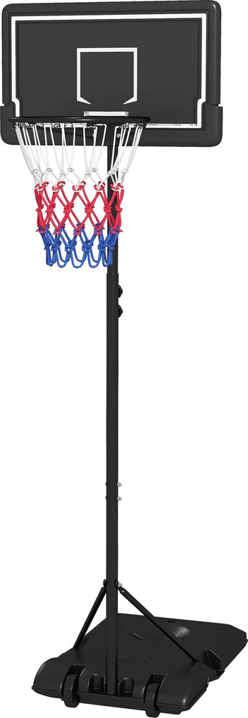 SPORTNOW Kosz do Koszykówki z Podstawą Regulowany 220-250cm | Aosom PL