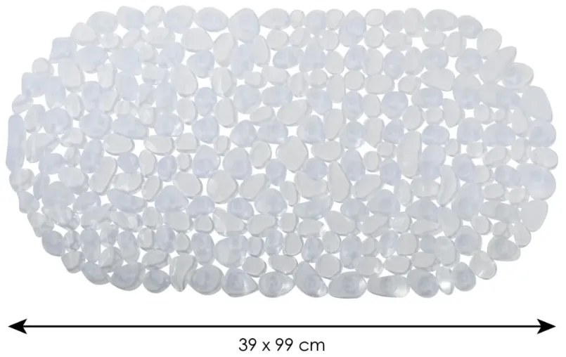 Spirella Antypoślizgowa mata do wanny GALETS,przezroczysta, 99 x 39 cm