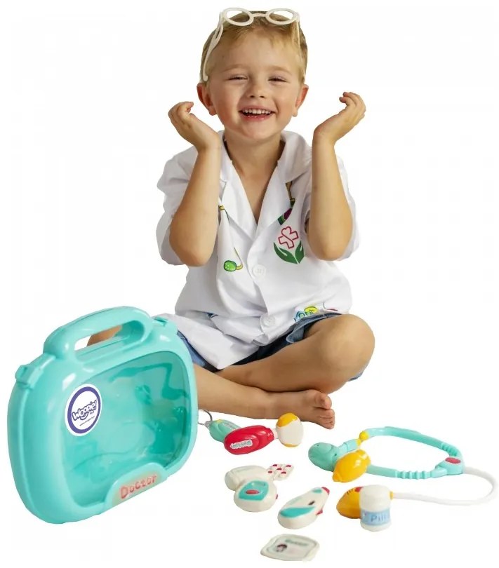 Woopie zestaw lekarski mały lekarza doktor w walizce światło dźwięk + akc.