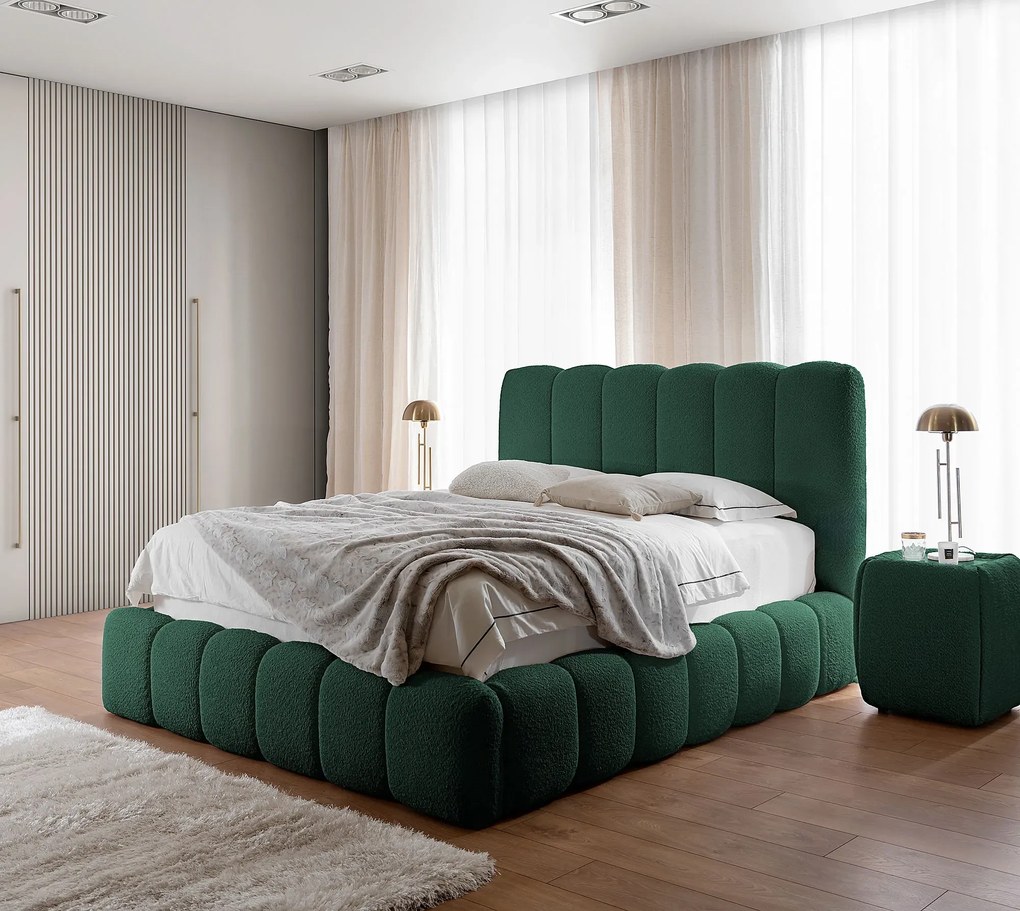 Zielone łóżko chmurka z pojemnikiem 5 rozmiarów Z2-M87