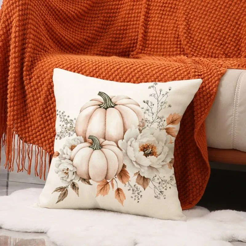 Poszewka na poduszkę BLOSSOM FALL 45x45 cm, kremowa