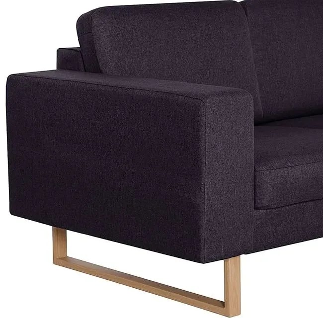 Elegancka trzyosobowa sofa czarna M8-T07