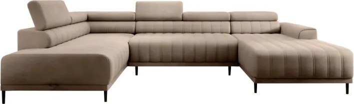 Narożnik CALDO XL Lewostronny z funkcją spania wolnostojący w tkaninie RUN AGAIN 11 WERSAL