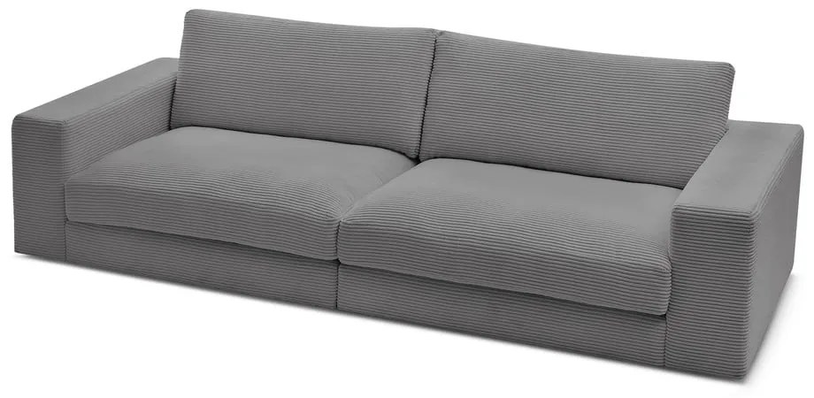 Ciemnoszara sztruksowa sofa 274 cm Leonard – Bobochic Paris