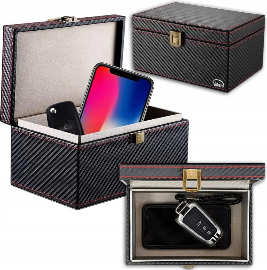 Klatka FARADAYA PUDEŁKO DUŻE 19CM NA KLUCZE do Samochodu Keyless Karty Etui